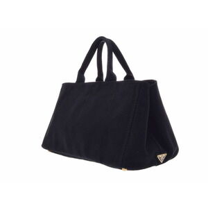 Prada Tote Canapa Black Bag Canvas